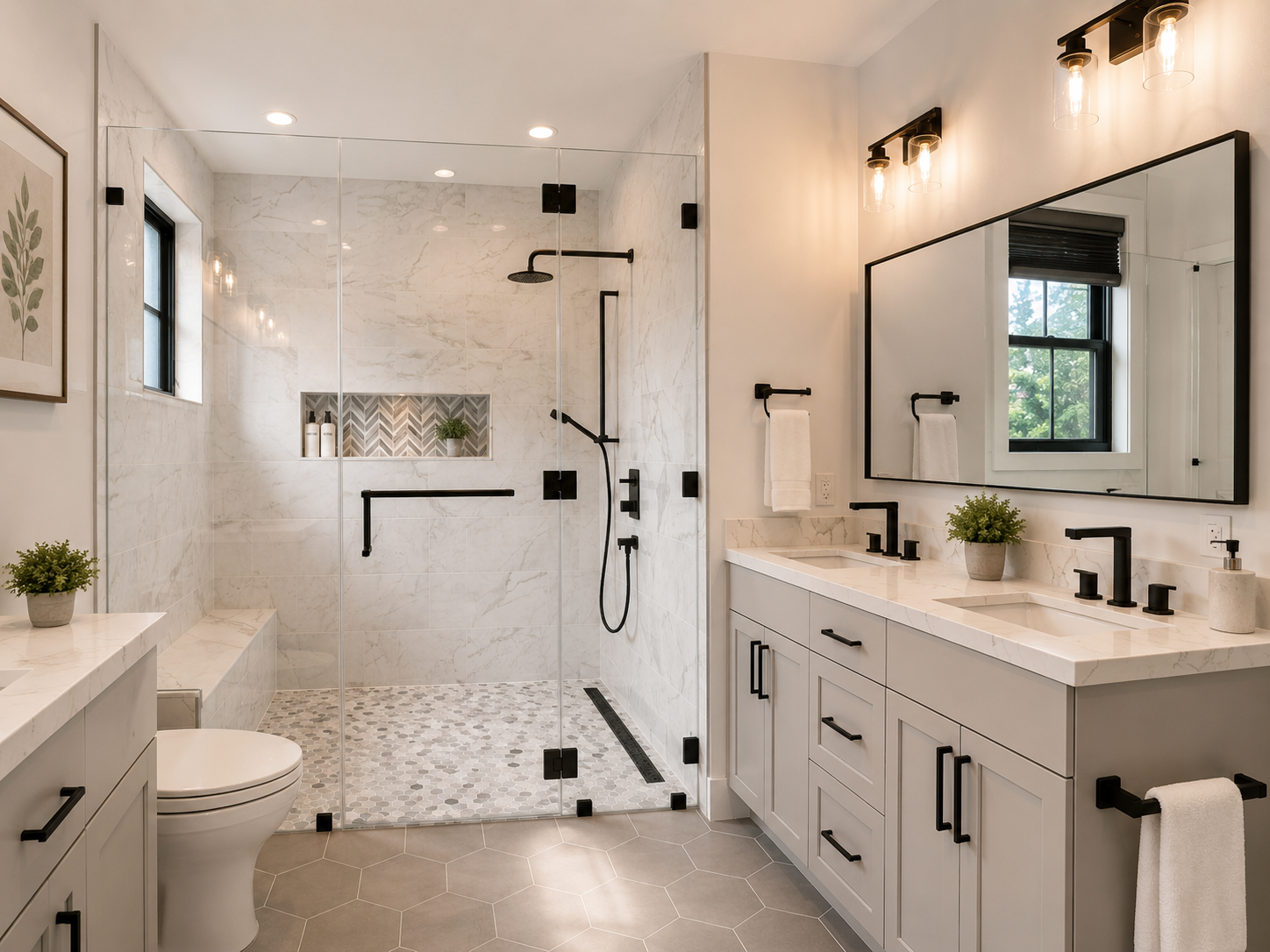Bathroom at Burlingame New Construction, Burlingame, California