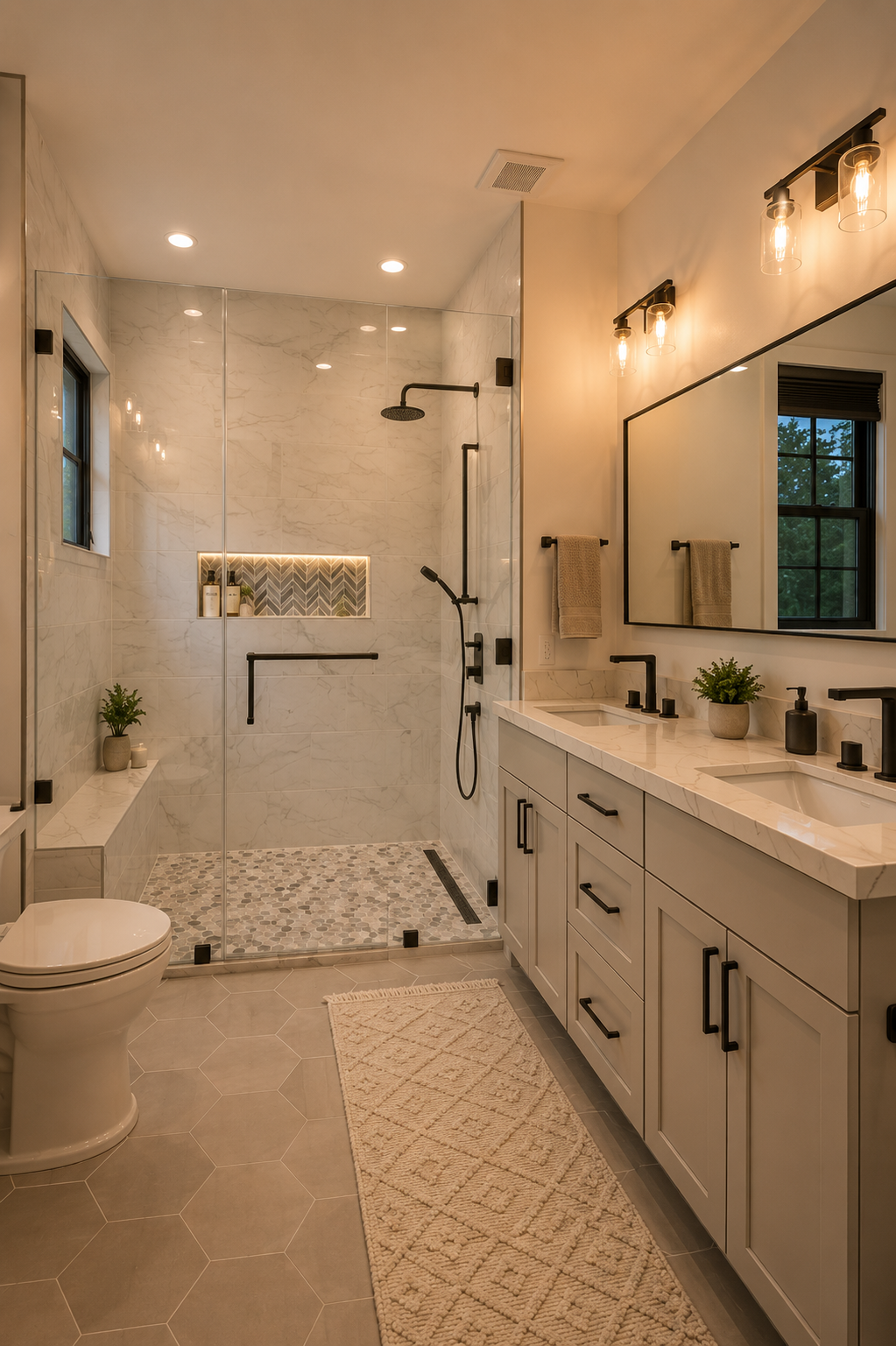 Bathroom at Burlingame New Construction, Burlingame, California