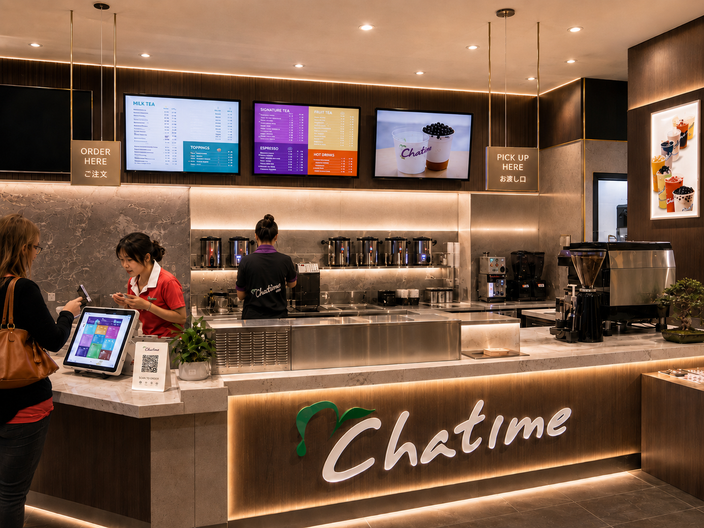 Kitchen at Chatime Tea Shop, Foster City, California