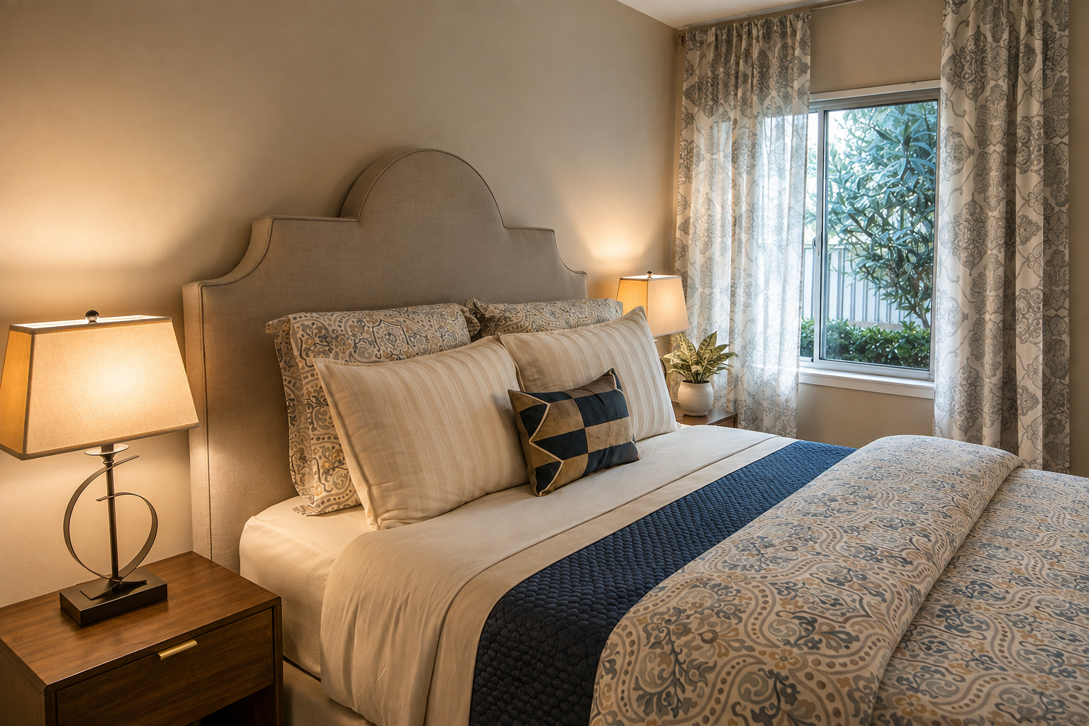 Bedroom at Greenpointe Model Home, Santa Clara, California