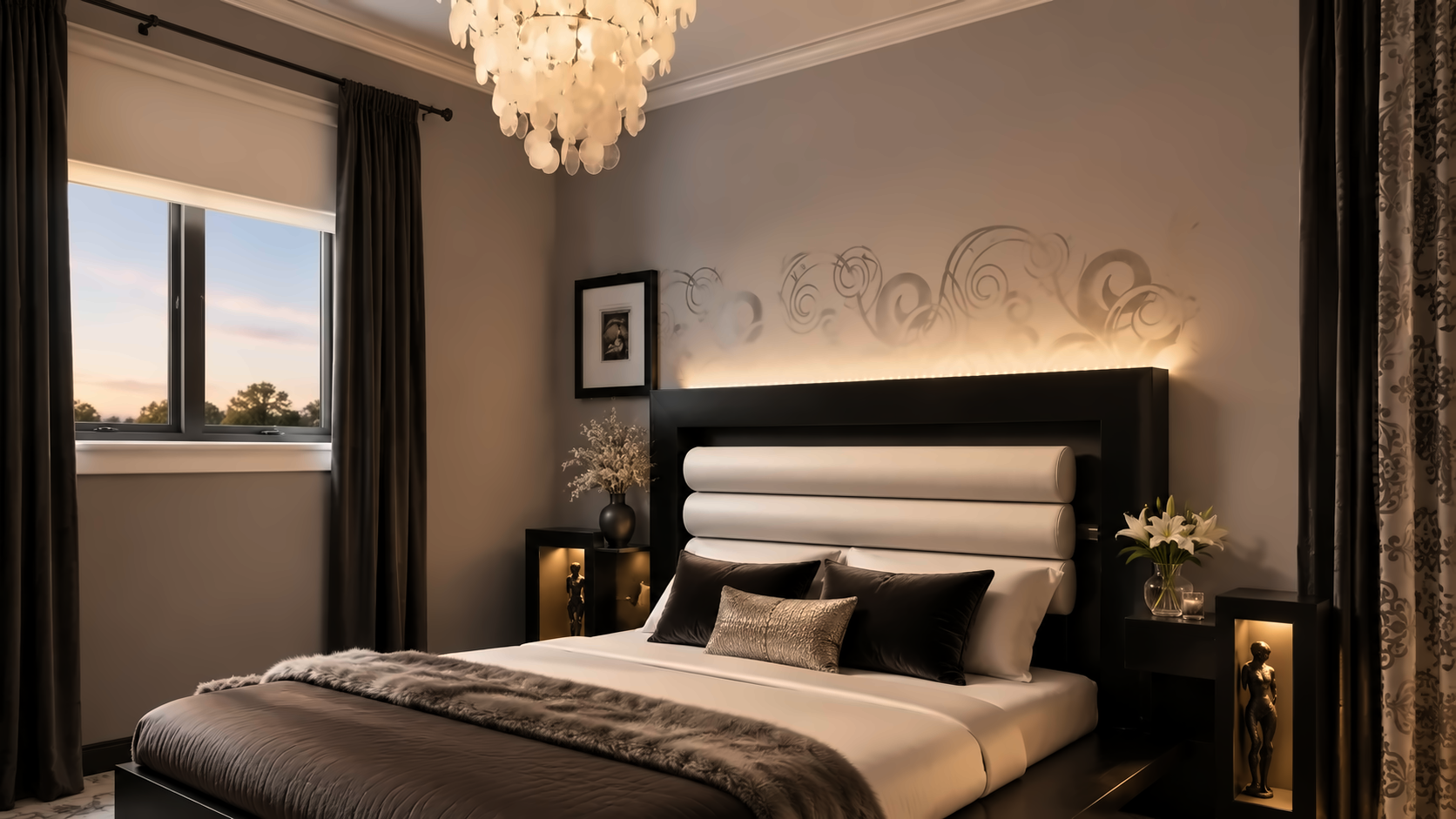 Bedroom at Marisma Contemporary Remodel, San Mateo, California