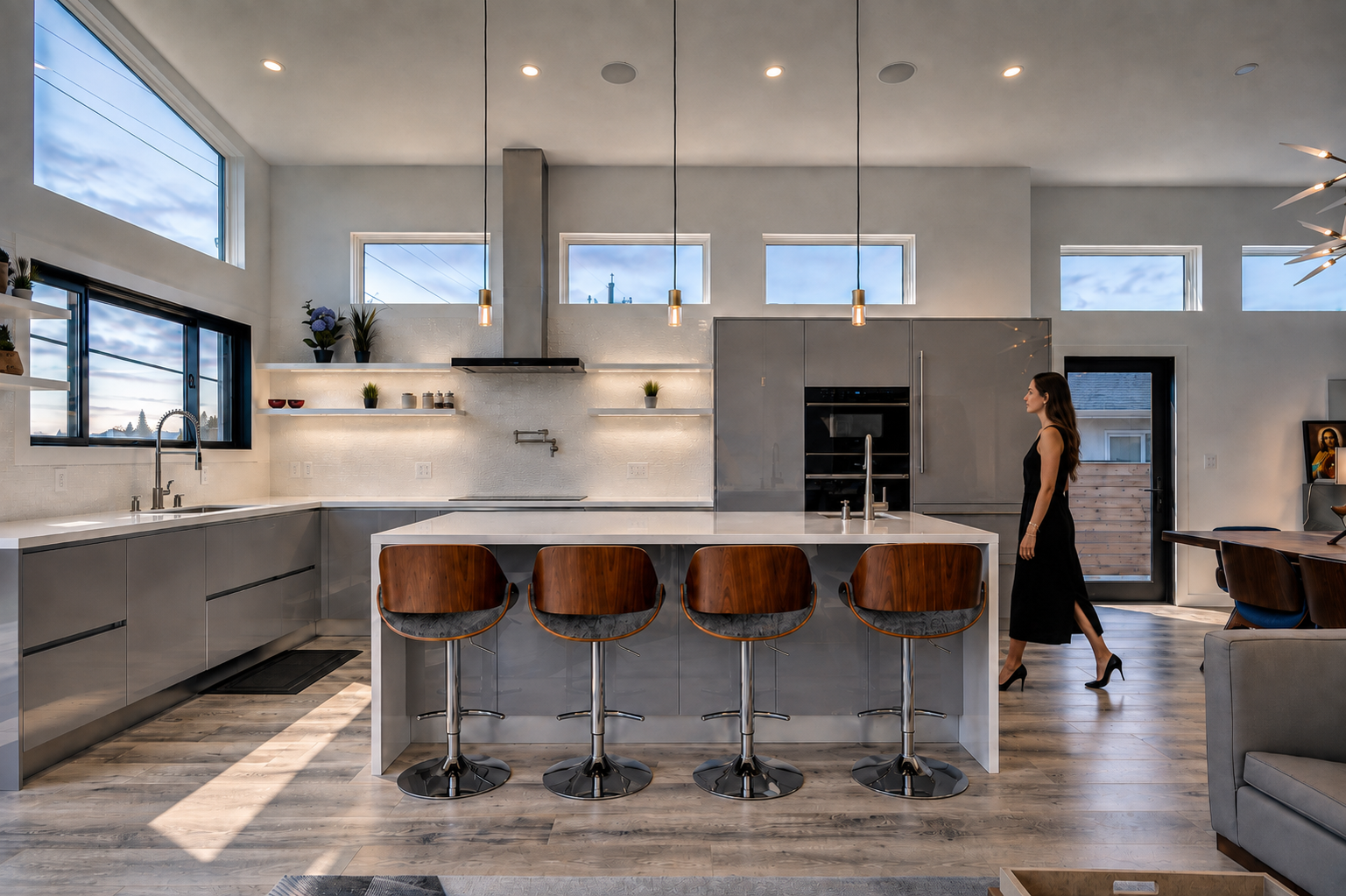 Kitchen at San Bruno Transformation, San Bruno, California