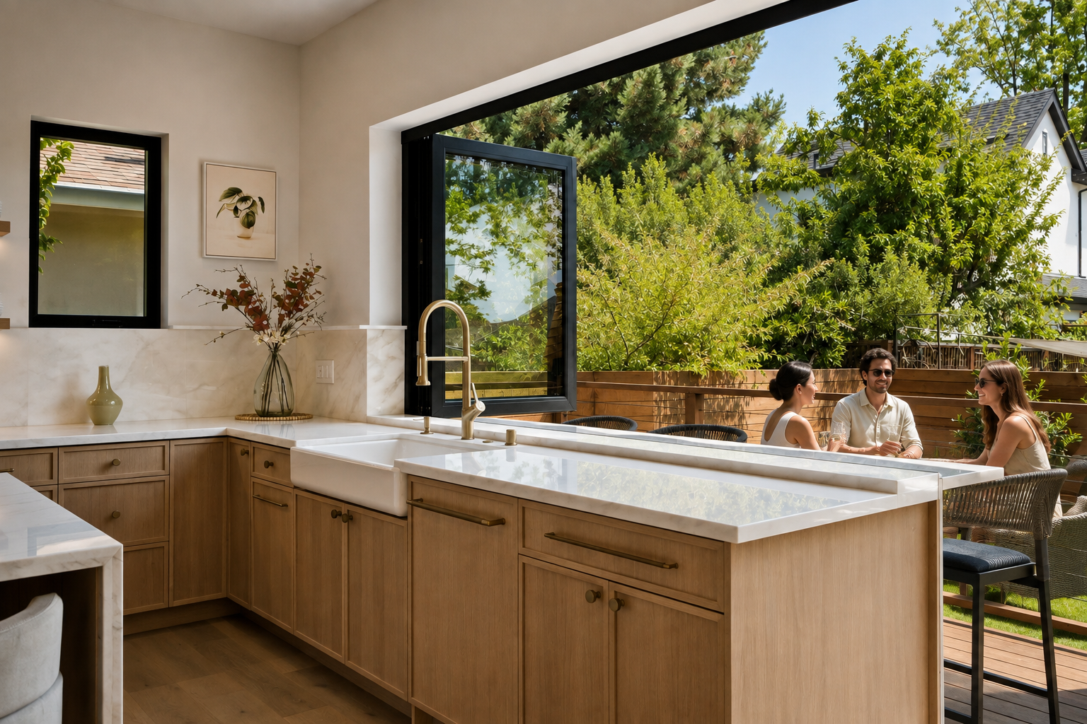 Kitchen at Modern French Country, San Carlos, California