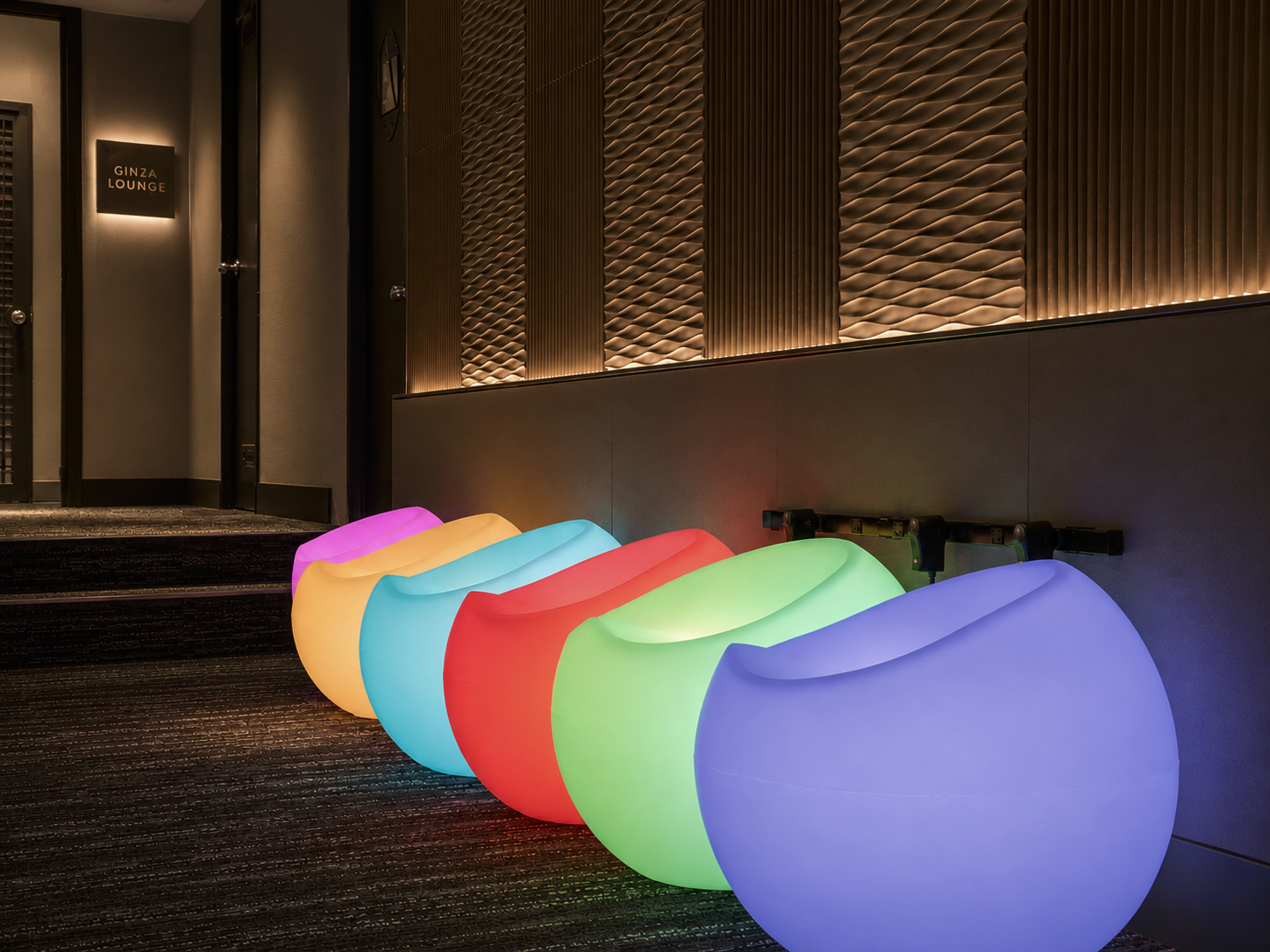 Interior details at University Village, Hayward, California