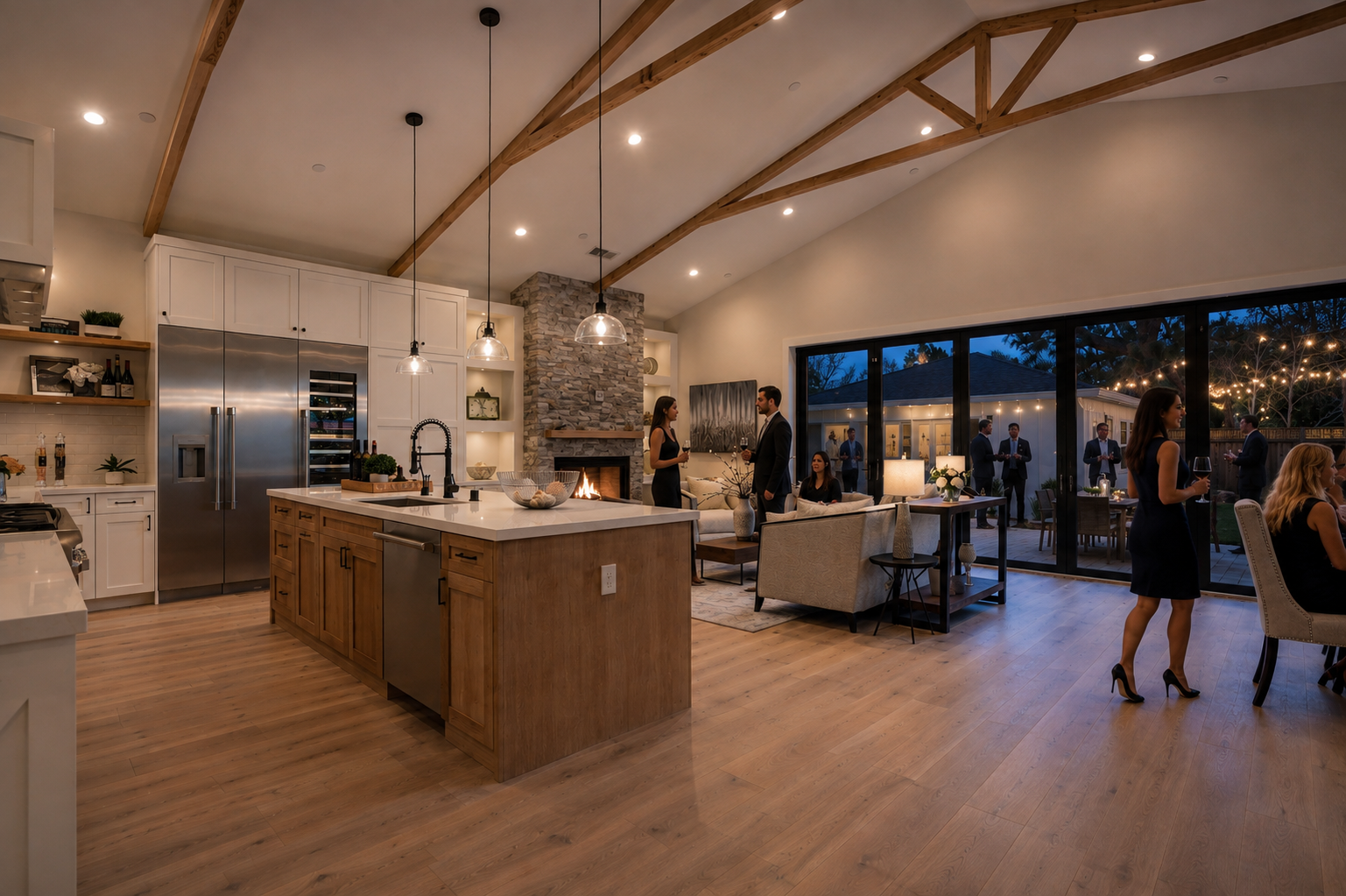 Living room at Willow Glen Modern Farmhouse, Willow Glen, San Jose