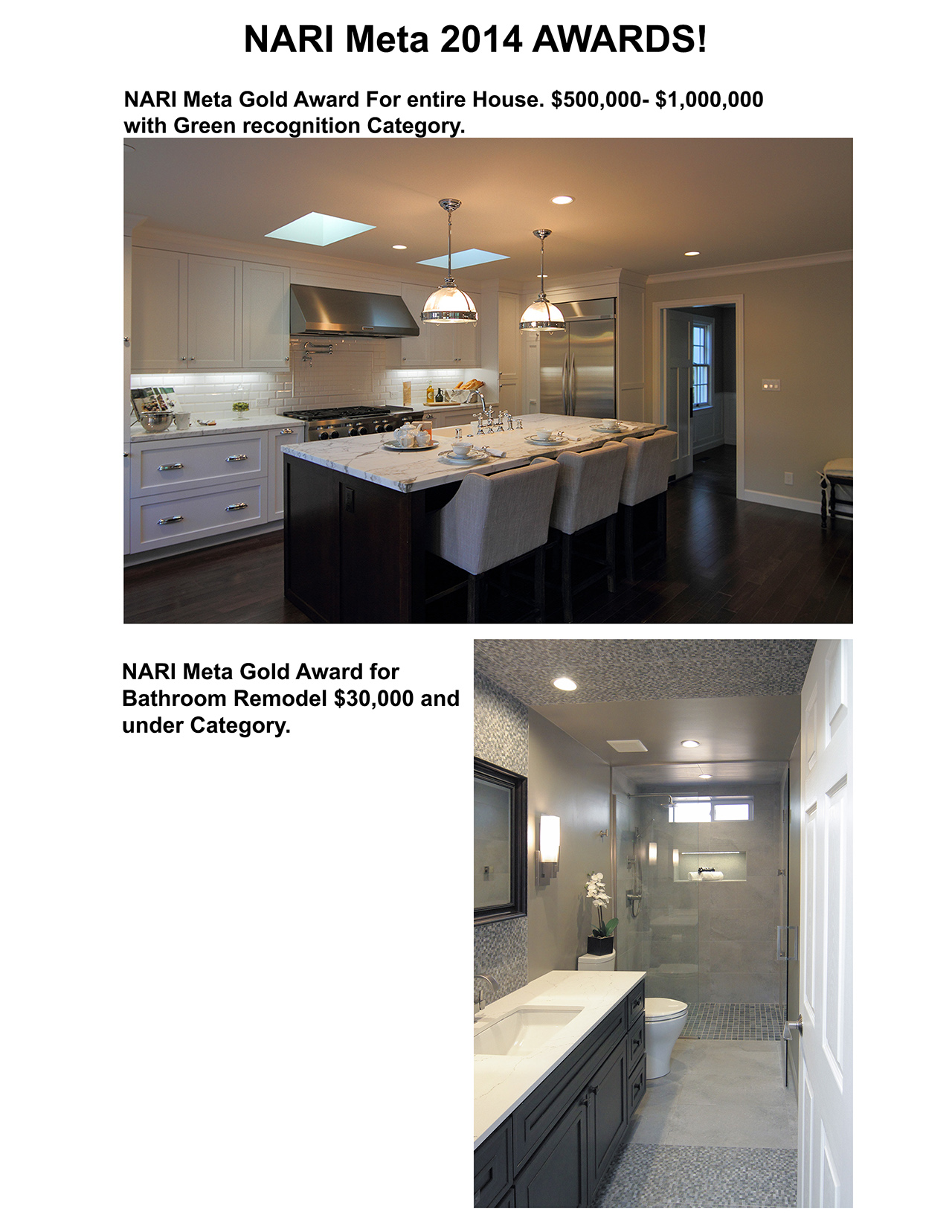 NARI: META Awards: Whole House and Bathroom Remodels